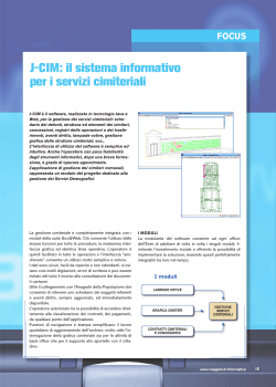 J-CIM: il sistema informativo per i servizi cimiteriali