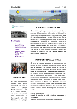 INFO-POINT IN VALLE GRANA - Ecomuseo Terra del Castelmagno