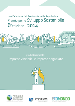 Brochure Premio Sviluppo Sostenibile 2014