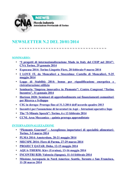 NEWSLETTER N.2 DEL 20/01/2014