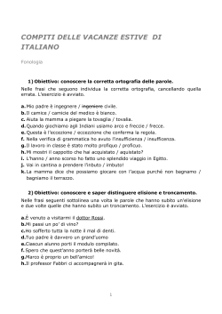 compiti e indicazioni di italiano - IC2 San Giovanni Lupatoto