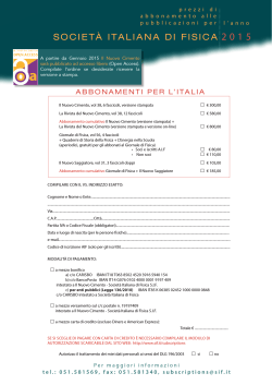 SOCIETÀ ITALIANA DI FISICA 2015