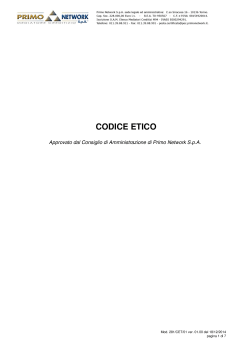 CODICE ETICO - Primo Network SpA