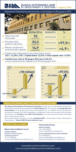 Infografica semestrale al 30-06-2014