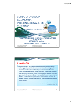 ECONOMIA INTERNAZIONALE DEL TURISMO