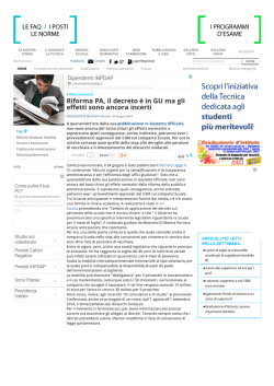 Riforma PA, il decreto è in GU ma gli effetti sono ancora incerti