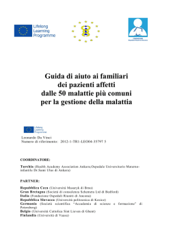 Guida di aiuto ai familiari dei pazienti affetti dalle 50