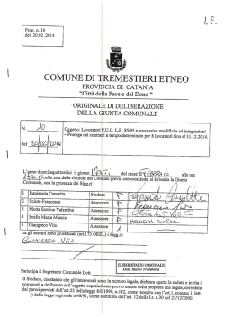 delibera G.C. - Comune di Tremestieri Etneo