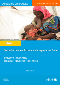 Prevenire la malnutrizione nella regione del Sahel