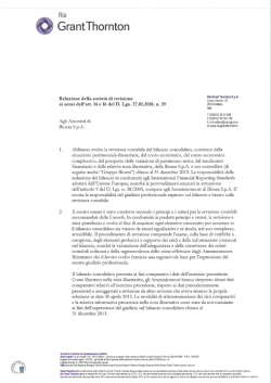Bioera SpA - Bilancio consolidato al 31 dicembre 2013