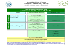 Calendario Didattico Biotecnologie a.a. 2014-2015