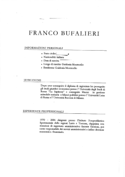 FRANCO BUFALIERI - Camera di Commercio di Roma