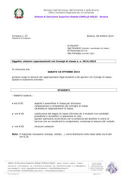 Circ 057 elezioni cdc - I.I.S.S. Camillo Golgi