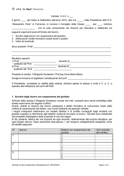 IPS &ldquo;A. Filosi&rdquo; Terracina Verbale CdC n.