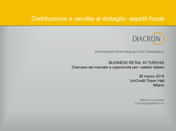 Distribuzione e vendita al dettaglio: aspetti fiscali