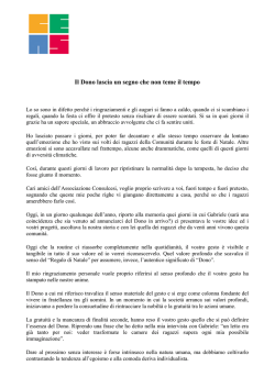 Il Dono lascia un segno che non teme il tempo
