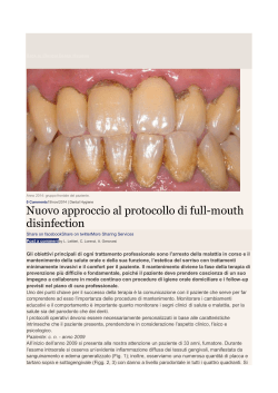 Nuovo approccio al protocollo di full-mouth disinfection