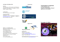 Nanomedicine Symposium CEN@Politecnico