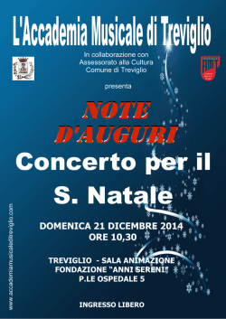 domenica 21 dicembre 2014 ore 10,30