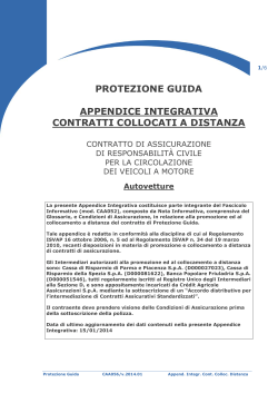 PROTEZIONE GUIDA - Crédit Agricole Assicurazioni SpA