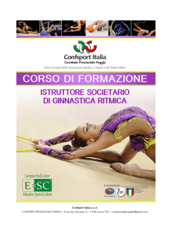 Programma Corso Istruttori Ritmica Puglia 2014-2015