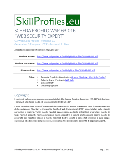 Web Security Expert - IWA Italy Web Skills Profiles