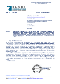 Sindacato Autonomo Dipendenti Regione Sardegna Egr