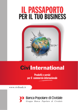 IL PASSAPORTO - Banca Popolare di Cividale