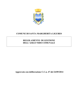 Regolamento Asilo Nido - Comune di Santa Margherita Ligure
