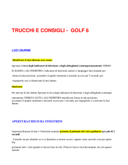 TRUCCHI E CONSIGLI - GOLF 6 - rodolfo parisio