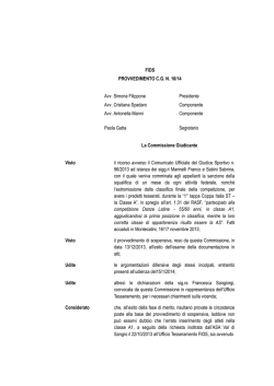 FIDS PROVVEDIMENTO C.G. N. 10/14 Avv. Simona Filippone