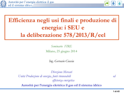 Efficienza negli usi finali e produzione di energia