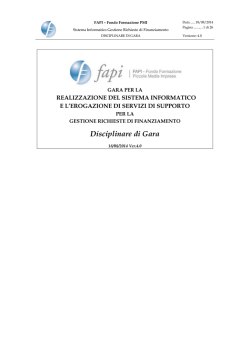 Disciplinare di Gara Finale