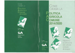 Guida &ldquo;Come Cambia la Politica Agricola Comune