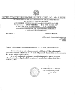 lettera pubblicazione - Istituto di Istruzione superiore "G.Mazzini