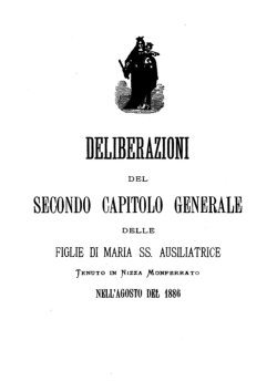 Don Bosco - Deliberazioni del secondo Capitolo Generale delle