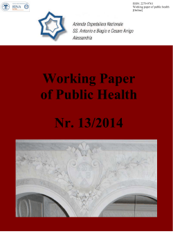 Working Paper of Public Health Nr. 13/2014