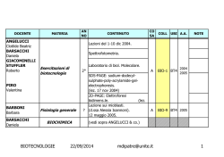 Materiale didattico - Biotecnologie.