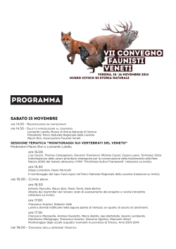 PROGRAMMA - Associazione Faunisti Veneti
