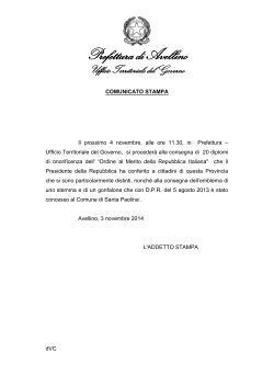 li, 1° ottobre 1999 - Prefettura di Avellino UTG