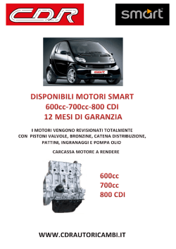 DISPONIBILI MOTORI SMART 600cc-700cc