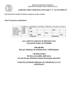 INFO Ambulatorio di igiene pubblica - Azienda per i Servizi Sanitari