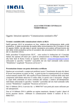Istruzioni operative
