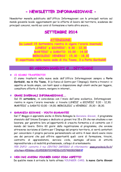 Newsletter Settembre - Comune di Comacchio