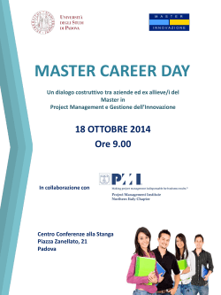 Master Career Day 2014 - Forum Ricerca Innovazione
