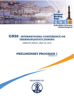 gns8 - international conference on thermoplastics - Formazione