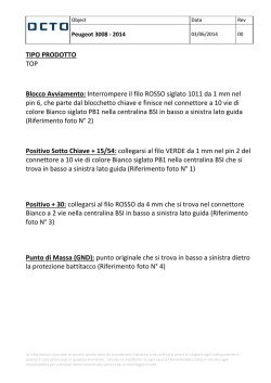 Interrompere il filo ROSSO siglato 1011 da 1 mm nel pin 6, che parte