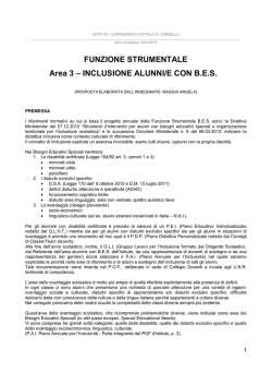 INCLUSIONE ALUNNI/E CON BES