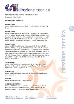 DIREZIONE TECNICA 2012/2013