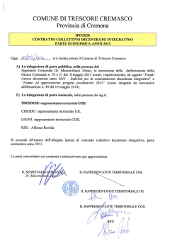 ipotesi contratto collettivo decentrato integrativo parte economica